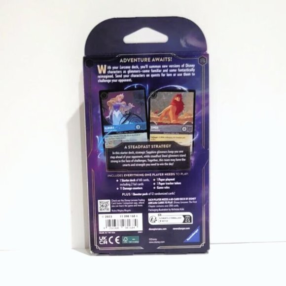 Disney Lorcana Sapphire/Steel First Chapter Starter Deck Aurora Simba - Picture 2 of 2